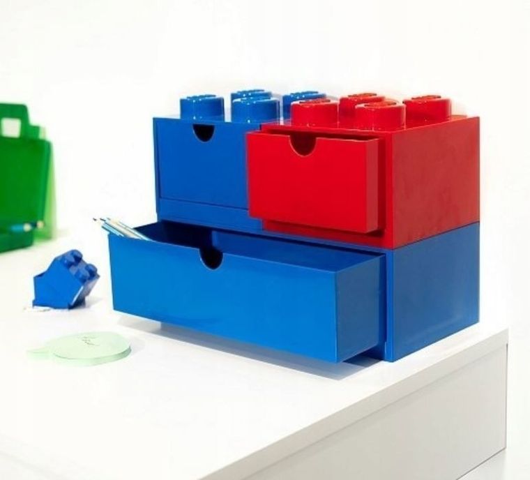 LEGO, Brick 4, pojemnik klocek z szufladą, czerwony