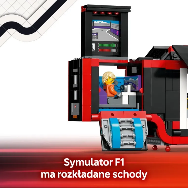 LEGO City, F1 Ciężarówka z bolidami RB20 i AMR24 F1, 60445