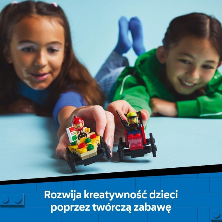 LEGO City, Zestaw wyścigówek: pizza kontra wóz strażacki, 60458