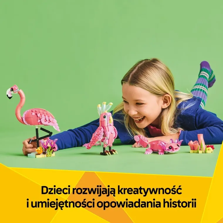 LEGO Creator 3 w 1, Dzikie zwierzęta: różowy flaming, 31170