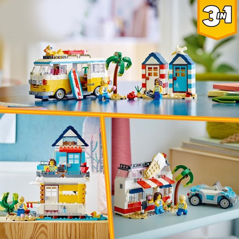 LEGO Creator, Kamper na plaży, 31138
