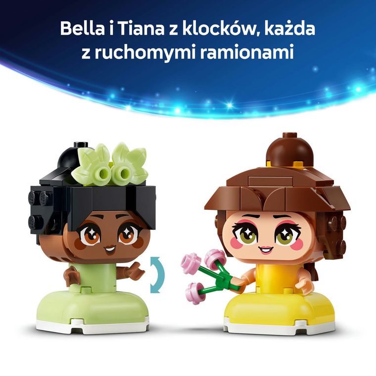 LEGO Disney Princess, Mała Bella i Tiana z zamkiem, 43291