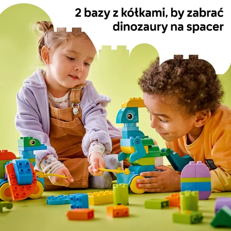 LEGO DUPLO, 3 w 1 Dinozaury na kółkach, zabawka, 10451
