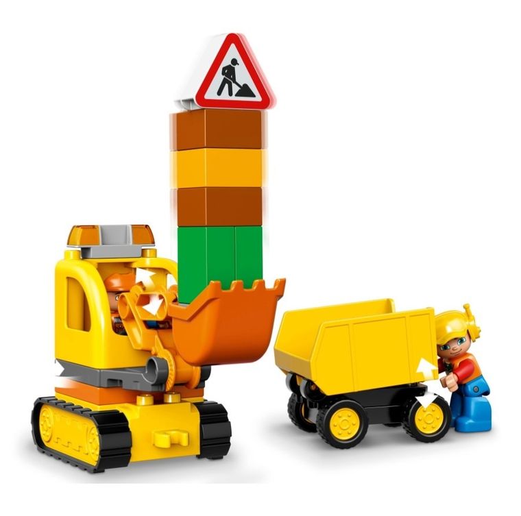 LEGO DUPLO, Ciężarówka i koparka gąsienicowa, 10812