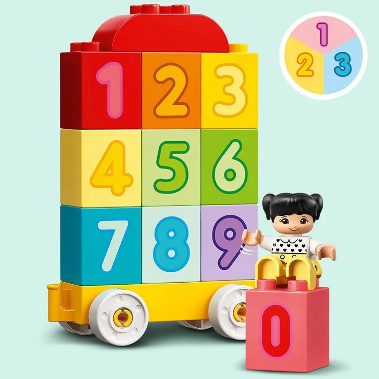 LEGO DUPLO, Pociąg z cyferkami - nauka liczenia, zabawka, 10954