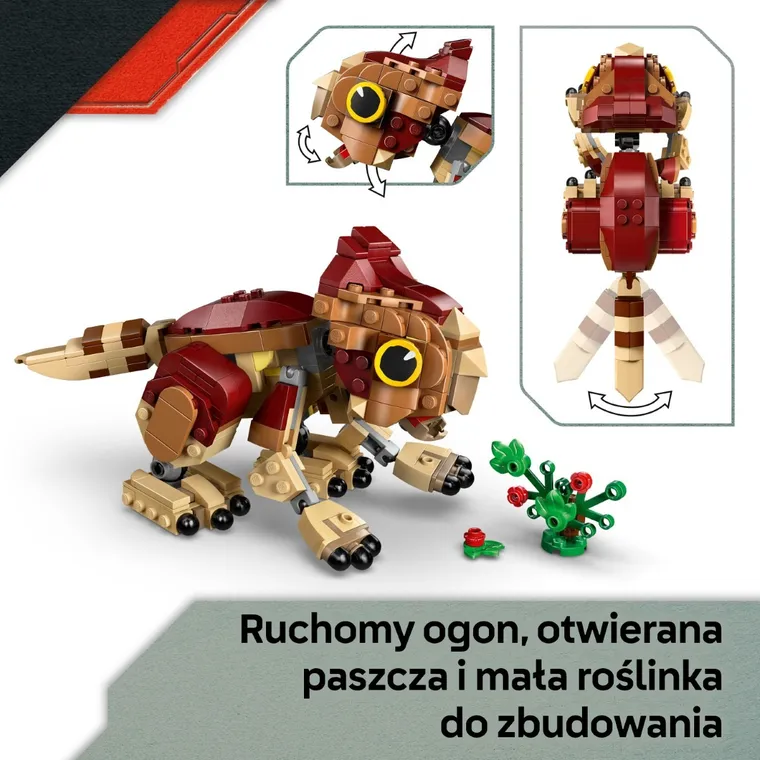 LEGO Jurassic World, Mały dinozaur Dolores: aquilops, zabawka, 76970