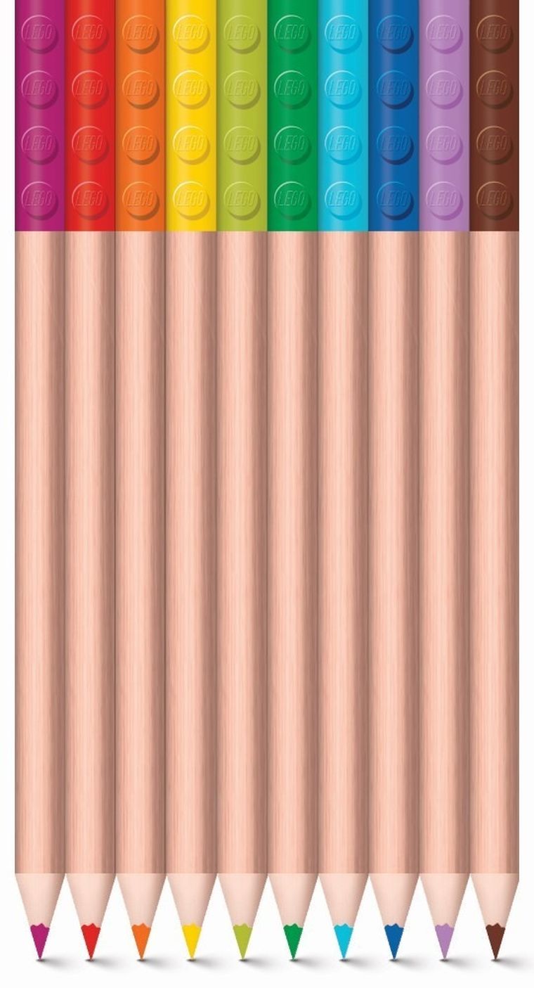 LEGO, kredki z klockiem mocującym, 12 szt.