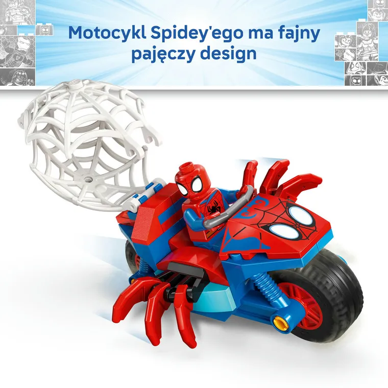 LEGO Marvel, Spidey na motocyklu kontra Rhino, 11206