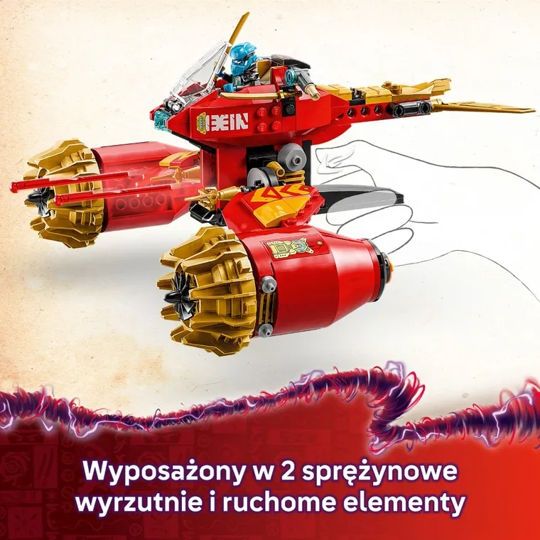 LEGO NINJAGO, Burzowy jeździec-mech Kaia, 71830