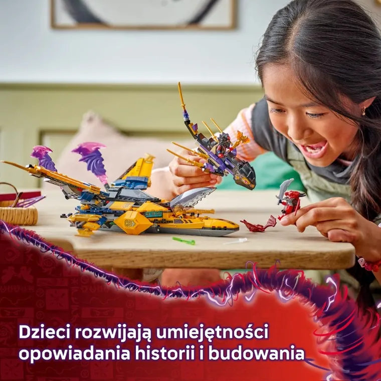 LEGO NINJAGO, Ras i burzowy superodrzutowiec Arina, 71833