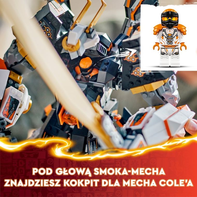 LEGO NINJAGO, Tytanowy smok-mech Cole’a, 71821