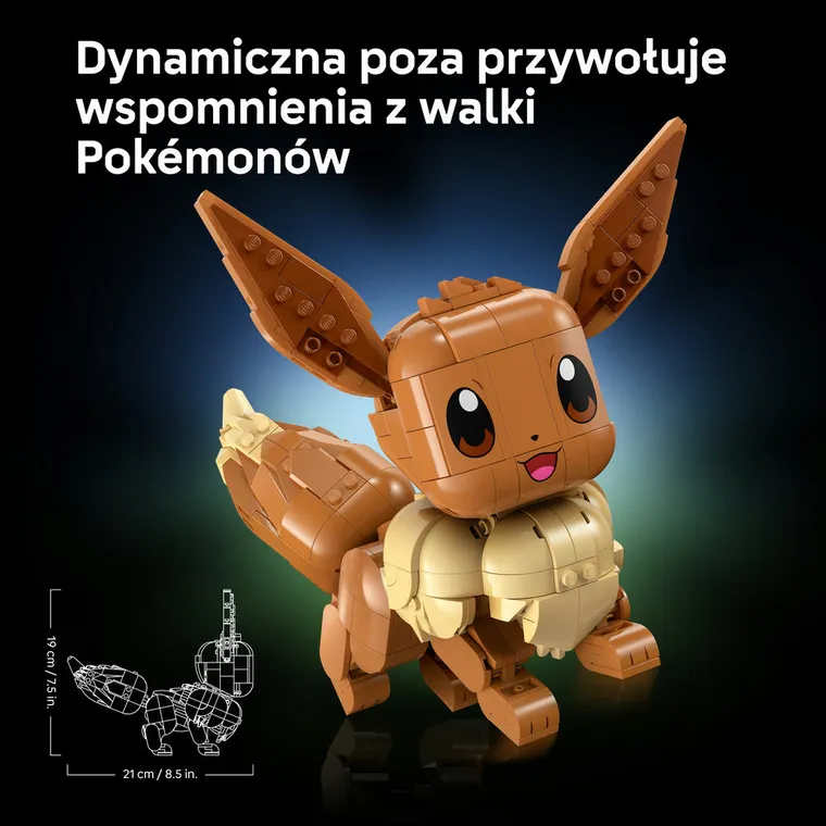 LEGO Pokémon, Eevee, gadżet z gry, zestaw dla dorosłych, 72151