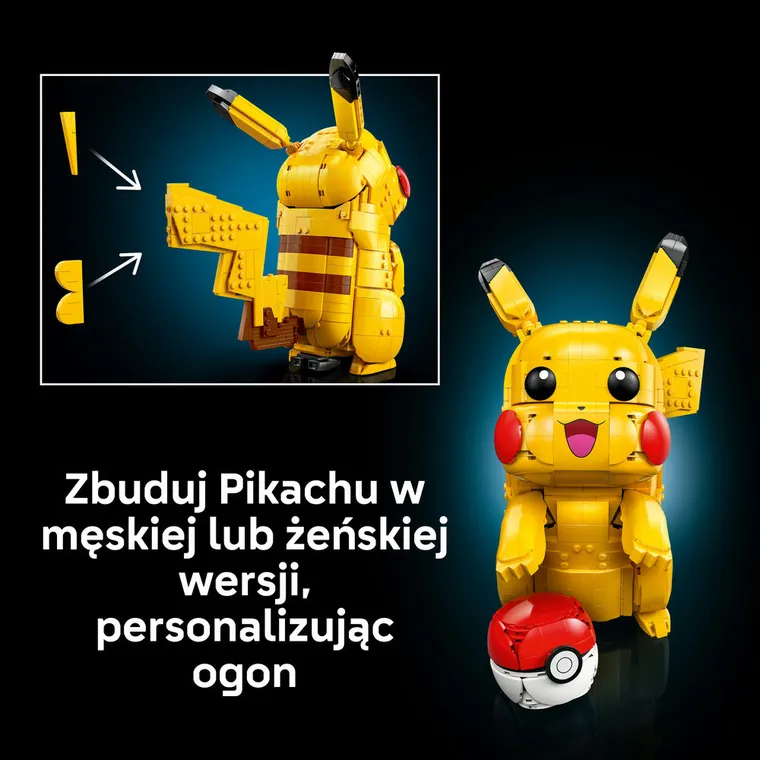 LEGO Pokémon, Pikachu i Pokéball, zestaw dla dorosłych, 72152