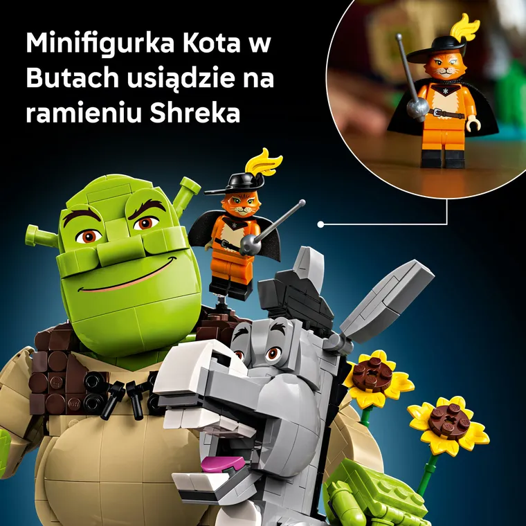 LEGO Shrek, Shrek, Osioł i Kot w butach, 72423