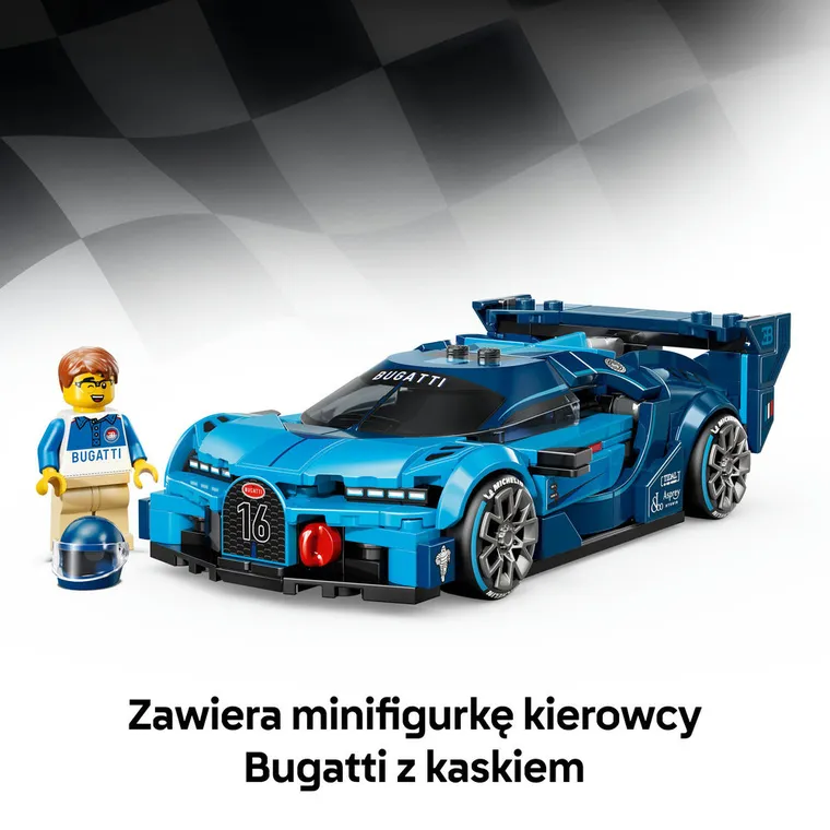 LEGO Speed Champions, Hipersamochód sportowy Bugatti Vision GT, 77253