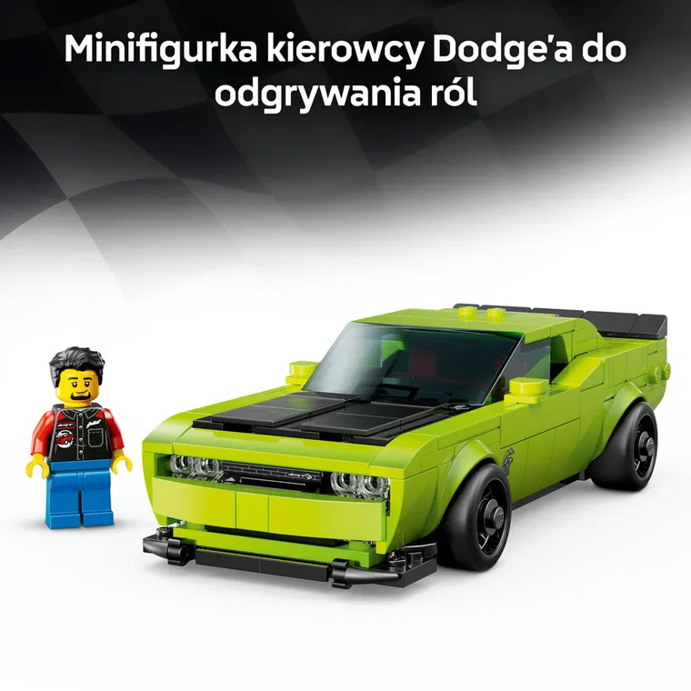 LEGO Speed Champions, Samochód sportowy Dodge Challenger SRT Hellcat, 77237