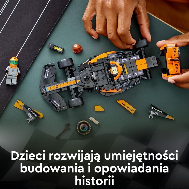 LEGO Speed Champions, Samochód wyścigowy McLaren Formula 1 wersja 2023, 76919