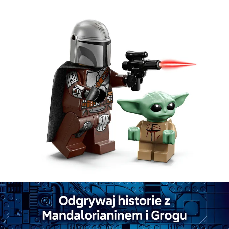 LEGO Star Wars, Śmigacz Mandalorianina i Grogu, 75436