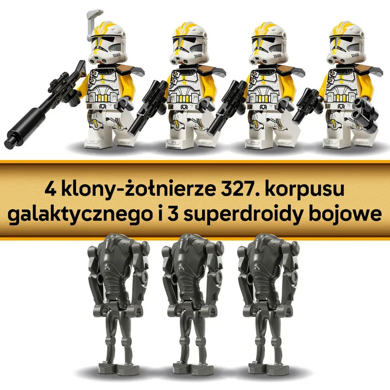 LEGO Star Wars, Zestaw bitewny - żołnierze-klony z 327. korpusu galaktycznego, 75431