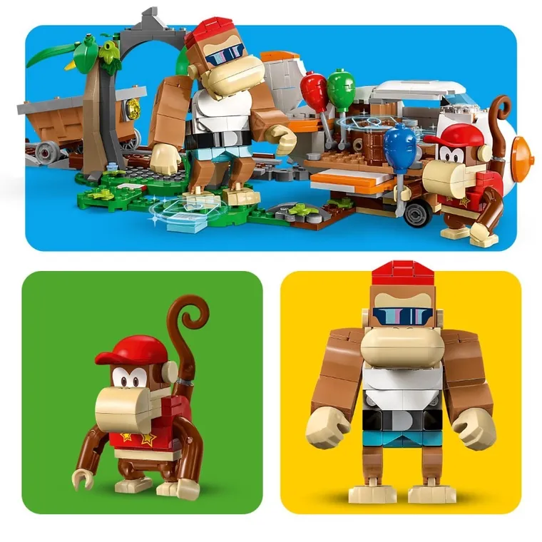 LEGO Super Mario, Przejażdżka wagonikiem Diddy Konga - zestaw rozszerzający, 71425