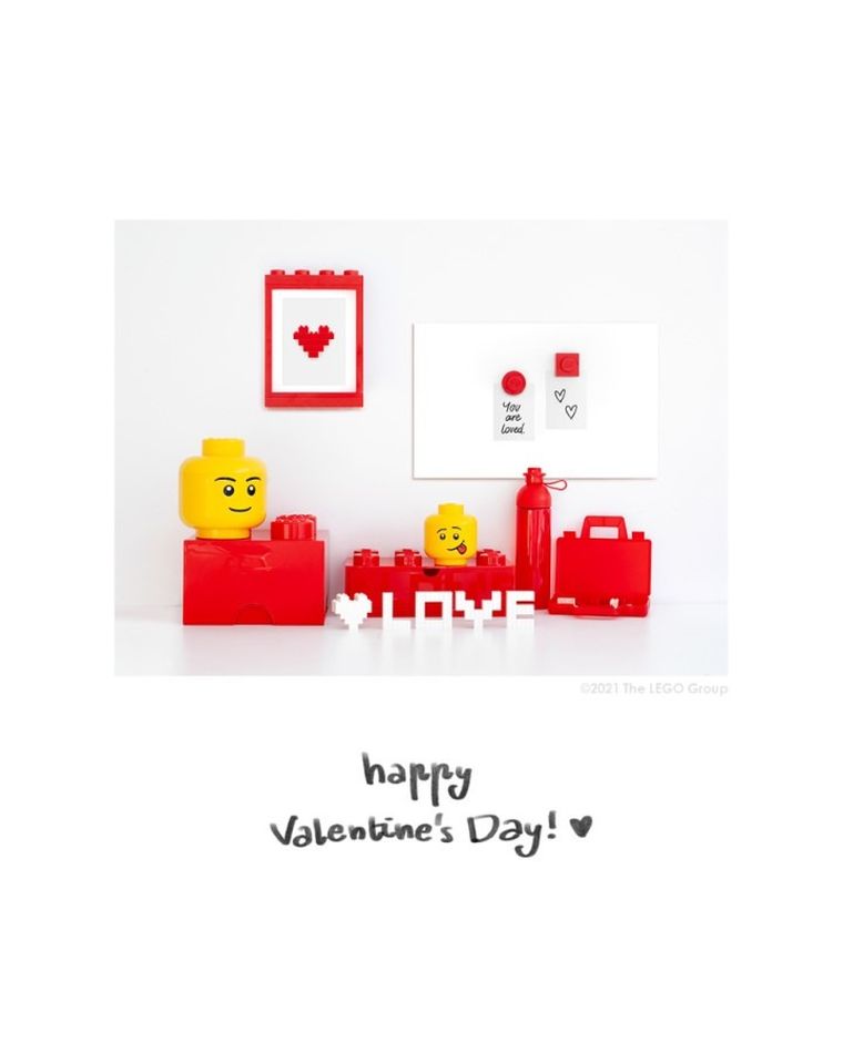 LEGO, Szufladka na biurko, klocek Brick 8, czerwona