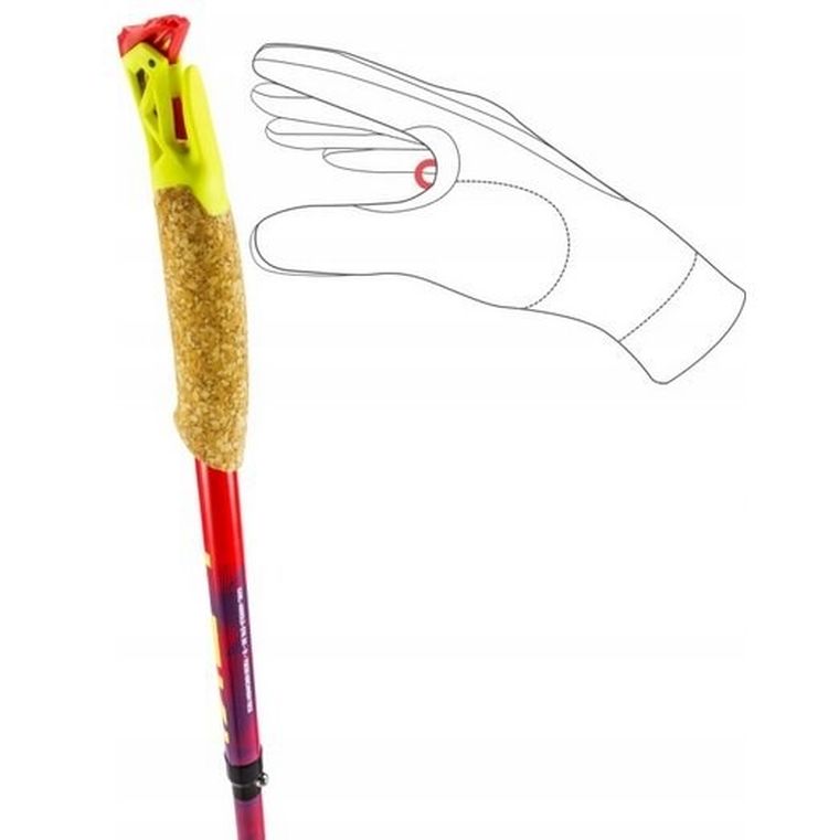 Leki, TRL Ultratrail FX One, kije trekkingowe, czerwone, 120 cm