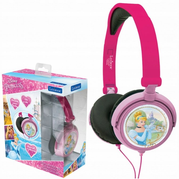 Lexibook, Księżniczki Disneya, składane słuchawki przewodowe