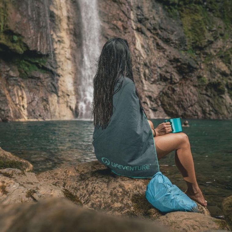 Lifeventure, SoftFibre Recycled Lifeventure, ręcznik szybkoschnący, Rainbow Mountain, 150-90 cm
