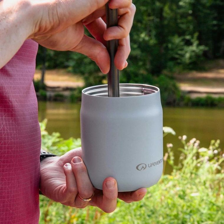 Lifeventure, termos na jedzenie, Light Grey, 600 ml