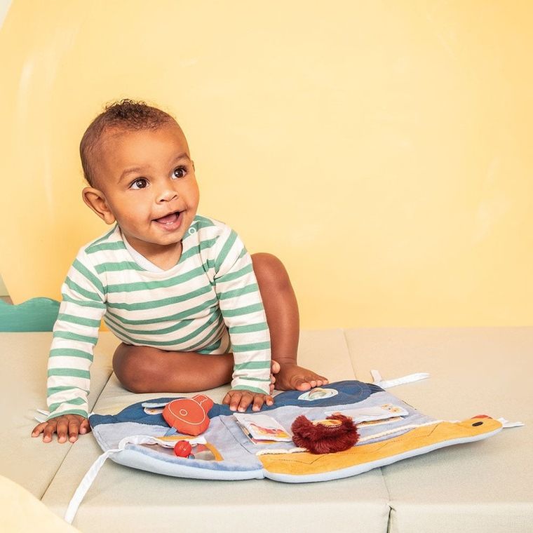 Lilliputiens, Piesek Jules, miękka tablica aktywizująca, samochód, 3m+