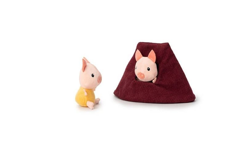 Lilliputiens, zestaw 3 domków dla świnek i wilka, 18m+