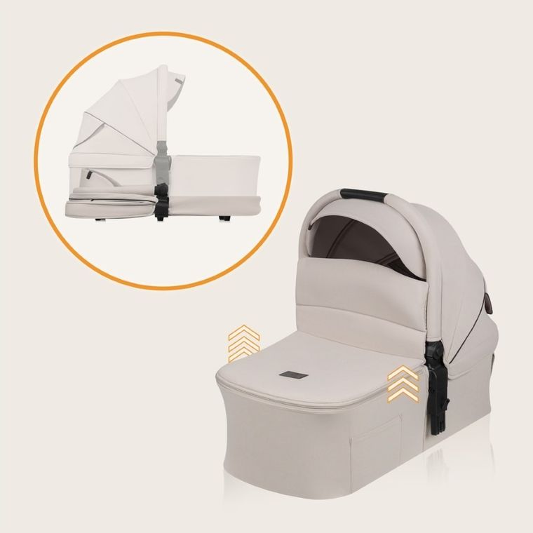 Lionelo, Amber Plus, wózek wielofunkcyjny 2w1, Beige Sand