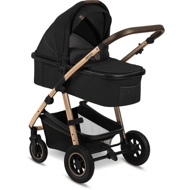 Lionelo, Amber, wózek wielofunkcyjny, 3w1, Black Onyx