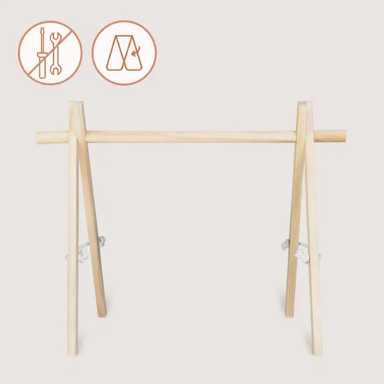 Lionelo, Anis, drewniany stojak edukacyjny, baby gym