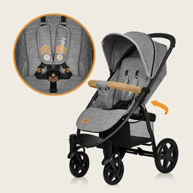 Lionelo, Annet Plus, wózek spacerowy, Concrette