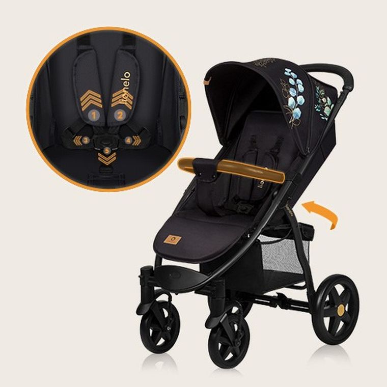 Lionelo, Annet Plus, wózek spacerowy, Golden Moments