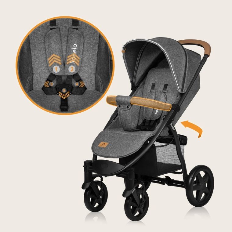 Lionelo, Annet Plus, wózek spacerowy, Stone Caramel