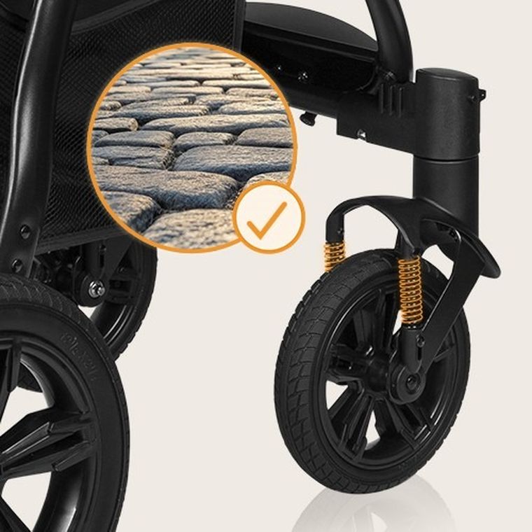 Lionelo, Annet Tour, wózek spacerowy, Black Carbon