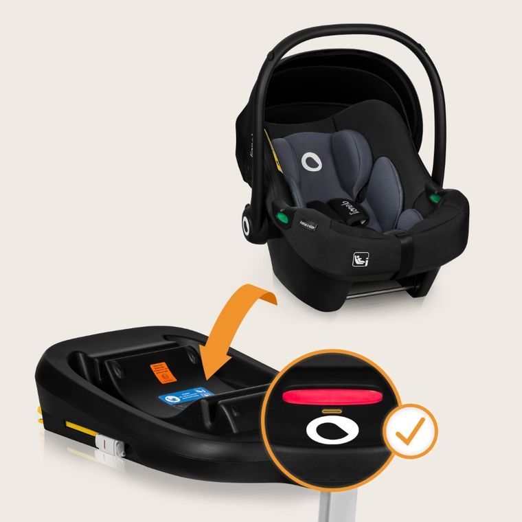 Lionelo, Astrid, baza do fotelika, Black