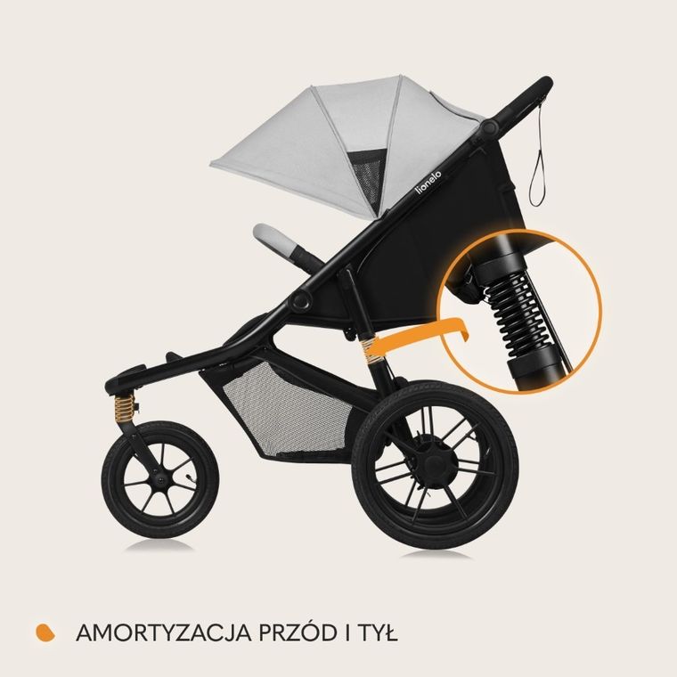 Lionelo, Azura, wózek spacerowy, Grey Stone