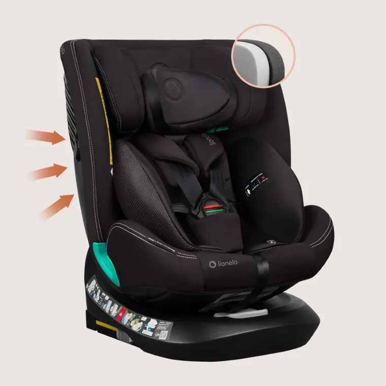 Lionelo, Bastiaan One, I-Size, fotelik samochodowy, Black Carbon, 40-150 cm