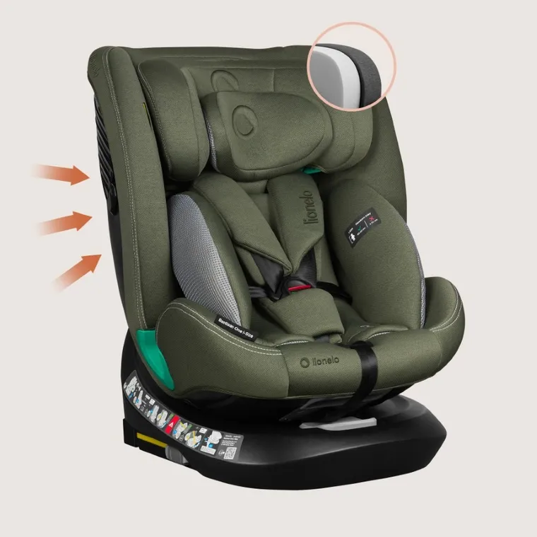 Lionelo, Bastiaan One, I-Size, fotelik samochodowy, Green Olive, 40-150 cm
