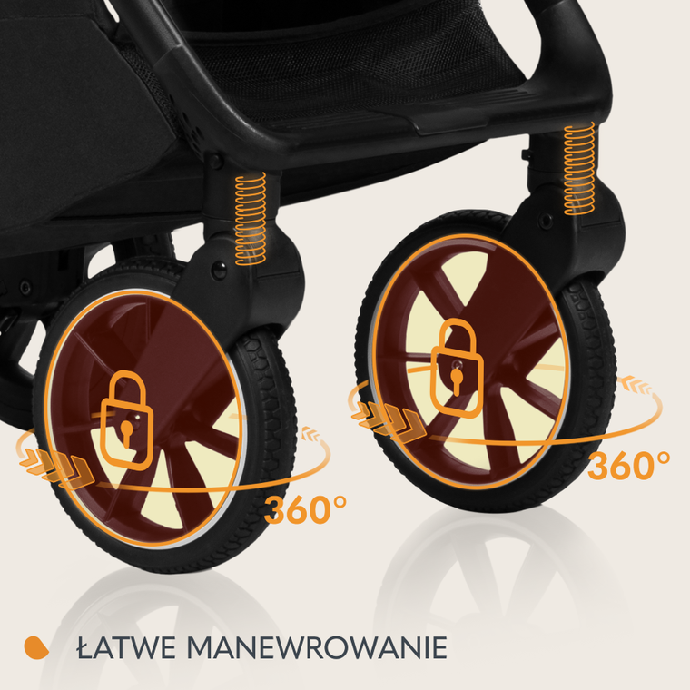 Lionelo, Cloe, wózek spacerowy, Brown Rust