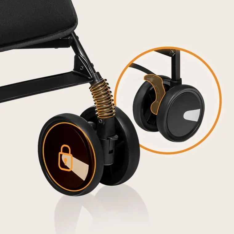 Lionelo, Elia Oslo, wózek spacerowy, czarno-biały