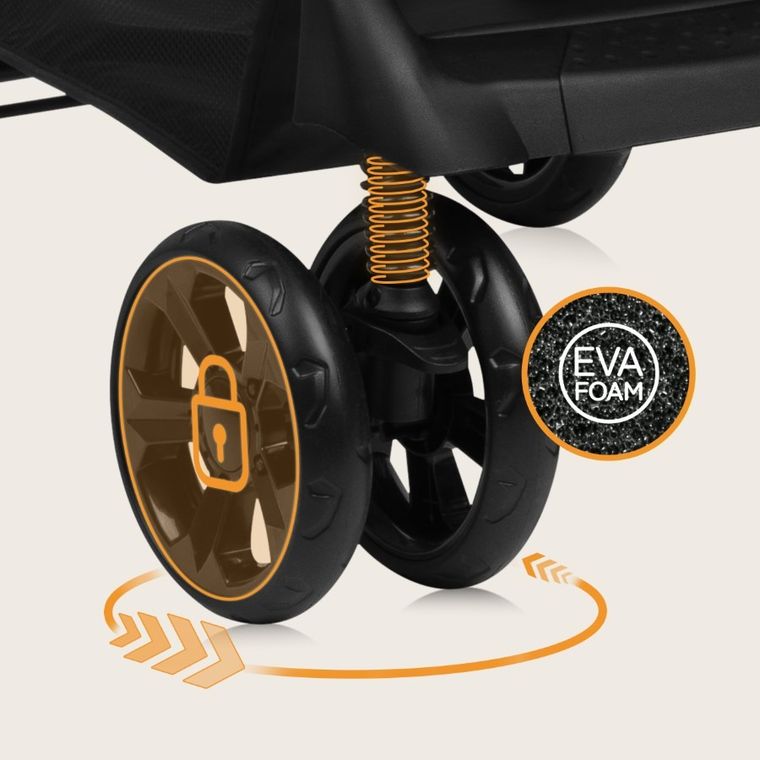 Lionelo, Emma Plus, wózek spacerowy, Coral Pink