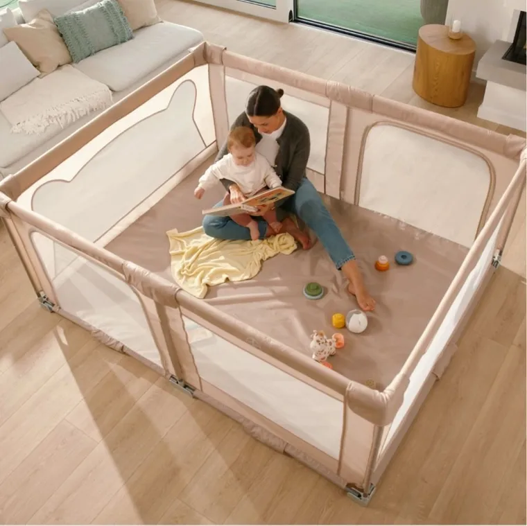 Lionelo, Florence, kojec dla dzieci, Easy Fold, beige sand