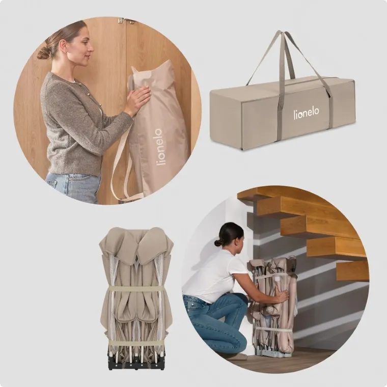 Lionelo, Florence XL Easy Fold, kojec, beige sand