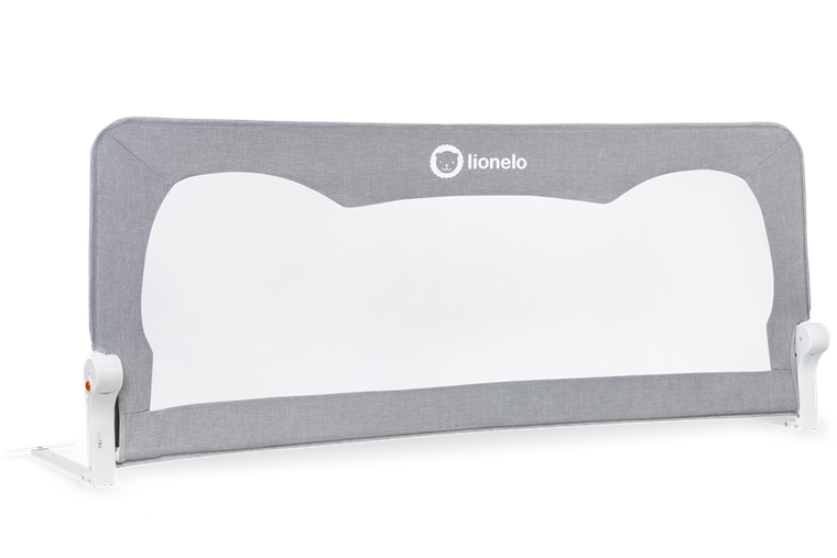 Lionelo, Hanna, barierka zabezpieczająca na łóżko, 66 cm, szara