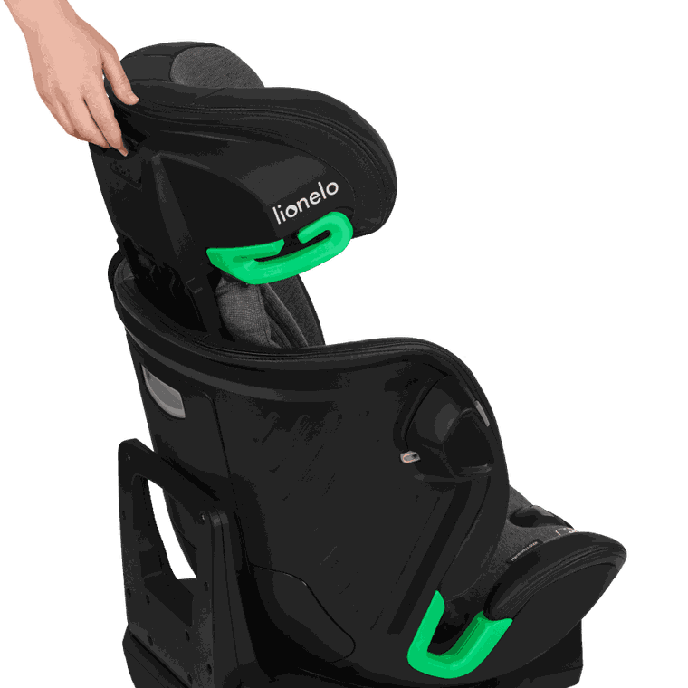 Lionelo, Harmony, I-Size, fotelik samochodowy, Graphite Leather, 40-150 cm