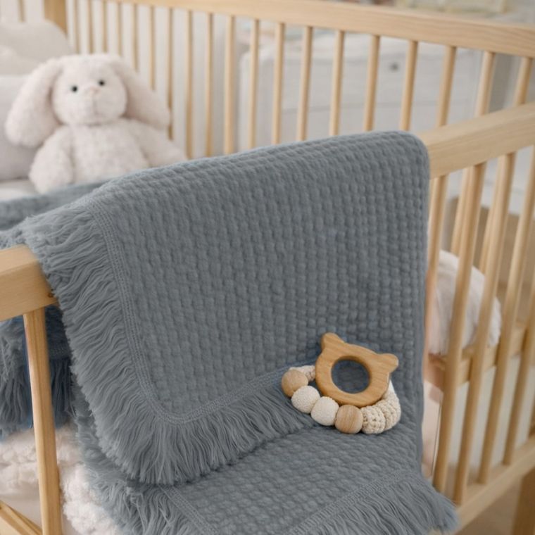 Lionelo, kocyk muślinowy, Dove Grey, 70-100 cm